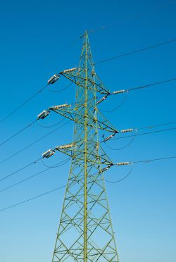 A pylon towering in the sky.